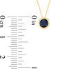 Thumbnail Image 3 of 5.0mm Bezel-Set Blue Sapphire and Filigree Pendant in 10K Gold