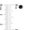 Thumbnail Image 3 of 4.0mm Bezel-Set Blue Sapphire and Filigree Stud Earrings in 10K Gold