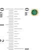 Thumbnail Image 3 of 4.0mm Bezel-Set Emerald and Filigree Stud Earrings in 10K Gold