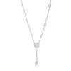 Thumbnail Image 0 of 1/20 CT. T.W. Diamond "XO" Station Lariat Necklace in Sterling Silver - 26"