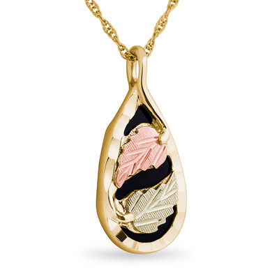 Black Hills Gold Pear-Shaped Onyx 