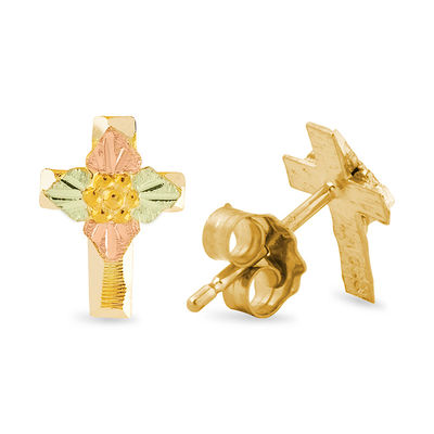 black hills gold stud earrings