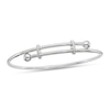 Thumbnail Image 1 of Adjustable Bypass Bangle in Sterling Silver - 10"