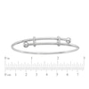 Thumbnail Image 2 of Adjustable Bypass Bangle in Sterling Silver - 10"