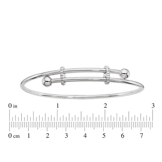 Adjustable Bypass Bangle in Sterling Silver - 10"
