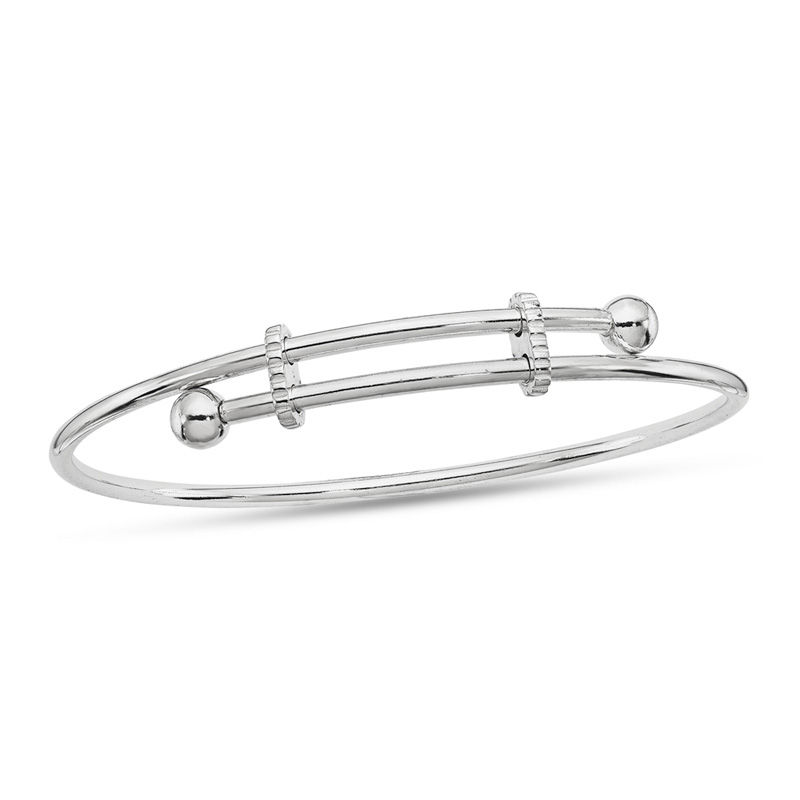 Adjustable Bypass Bangle in Sterling Silver - 10"