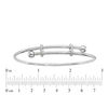 Thumbnail Image 1 of Adjustable Bypass Bangle in Sterling Silver - 10"