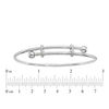 Thumbnail Image 2 of Adjustable Bypass Bangle in Sterling Silver - 10"