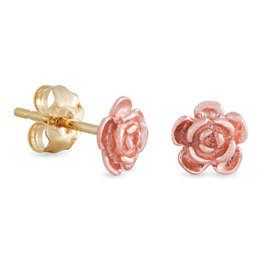 Black Hills Gold Rose Post Earrings 
