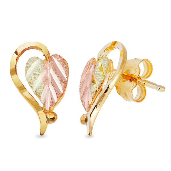 black hills gold stud earrings