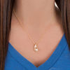 Thumbnail Image 1 of Black Hills Gold 6.0mm Cultured Freshwater Pearl Elongated Teardrop Pendant