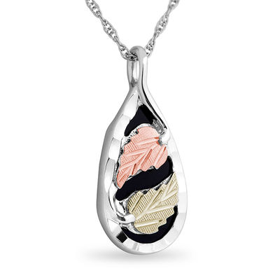 sterling silver black onyx pendant