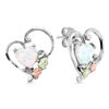 Thumbnail Image 0 of Black Hills Gold 6.0mm Lab-Created Opal Tilted Heart Stud Earrings in Sterling Silver