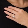 Thumbnail Image 3 of 1/3 CT. T.W. Marquise Diamond Double Frame Petal-Sides Vintage-Style Engagement Ring in 14K White Gold