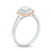 Thumbnail Image 2 of 5/8 CT. T.W. Diamond Octagon Frame Engagement Ring in 14K Two-Tone Gold
