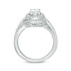 Thumbnail Image 5 of 1-1/2 CT. T.W. Certified Oval Diamond Frame Bypass Swirl Engagement Ring in 14K White Gold (I/SI2)