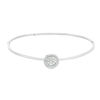 Thumbnail Image 1 of 1/3 CT. T.W. Diamond Flower Open Circle Frame Flex Bangle in 10K White Gold