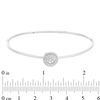 Thumbnail Image 3 of 1/3 CT. T.W. Diamond Flower Open Circle Frame Flex Bangle in 10K White Gold