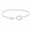 Thumbnail Image 2 of 1/4 CT. T.W. Diamond Pear-Shaped Frame Flex Bangle in 10K Rose Gold