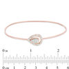 Thumbnail Image 3 of 1/4 CT. T.W. Diamond Pear-Shaped Frame Flex Bangle in 10K Rose Gold