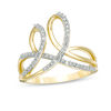 Thumbnail Image 1 of 1/5 CT. T.W. Diamond Double Crossover Loop Ring in 10K Gold