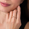Thumbnail Image 3 of 1/4 CT. T.W. Diamond Alternating Chain Link Ring in 10K Rose Gold