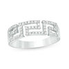 Thumbnail Image 1 of 1/3 CT. T.W. Diamond Greek Key Ring in 10K White Gold