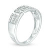 Thumbnail Image 2 of 1/3 CT. T.W. Diamond Greek Key Ring in 10K White Gold
