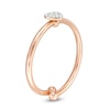 Thumbnail Image 1 of 1/20 CT. T.W. Heart-Shaped Multi-Diamond Adjustable Ring in 10K Rose Gold - Size 7