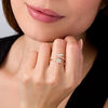 Thumbnail Image 3 of 1/8 CT. T.W. Diamond Butterfly and Flower Bypass Adjustable Ring in 10K Gold - Size 7