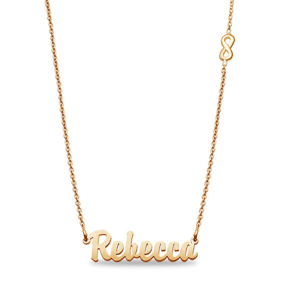 Cursive Script with Infinity Necklace (1 Line)