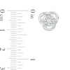 Thumbnail Image 2 of 1/5 CT. T.W. Diamond Frame Love Knot Stud Earrings in Sterling Silver