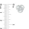 Thumbnail Image 2 of 1/5 CT. T.W. Diamond Frame Love Knot Stud Earrings in Sterling Silver