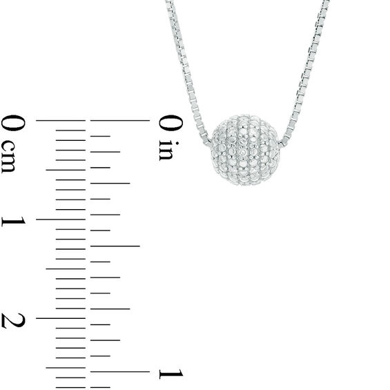 1/10 CT. T.w. Diamond Ball Pendant in Sterling Silver