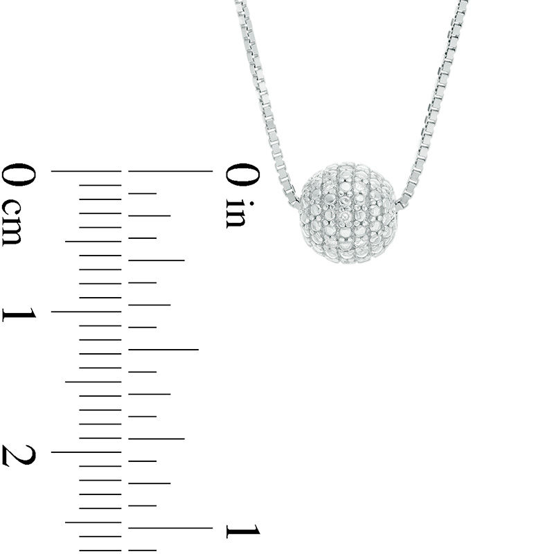 Diamond-Cut Single Ball Necklace