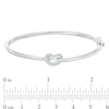 Thumbnail Image 2 of 1/15 CT. T.W. Diamond Love Knot Pretzel Bangle in Sterling Silver