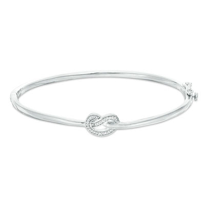 love knot bangle bracelet sterling silver