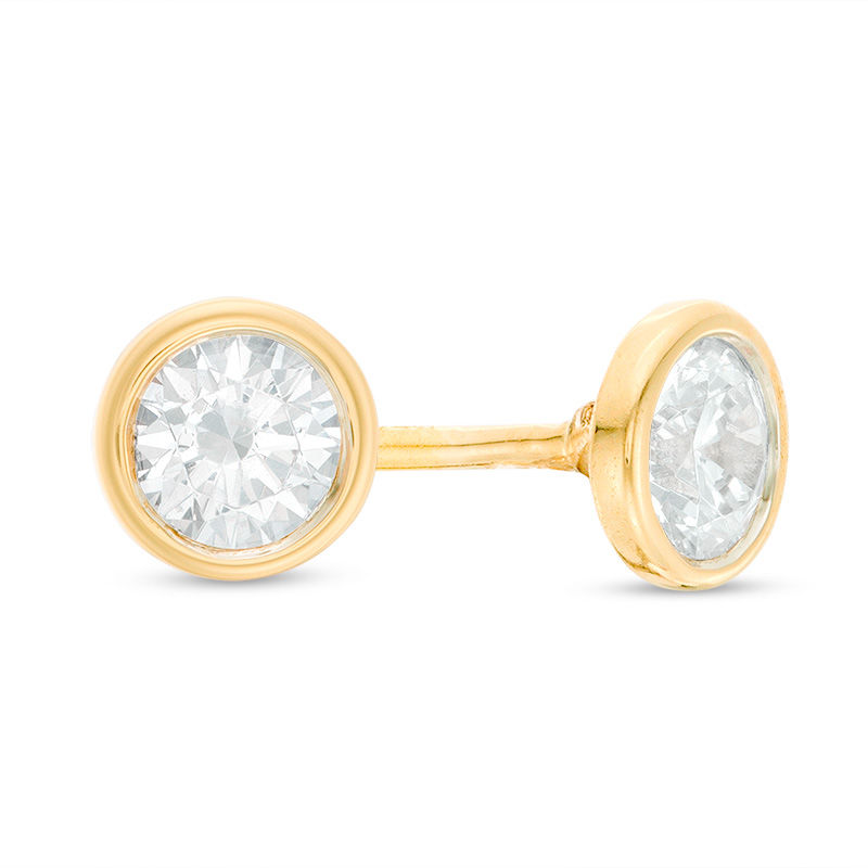 1/2 CT. T.W. Diamond Solitaire Stud Earrings in 14K Gold