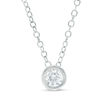 Thumbnail Image 0 of 1/4 CT. Diamond Solitaire Pendant in 14K White Gold