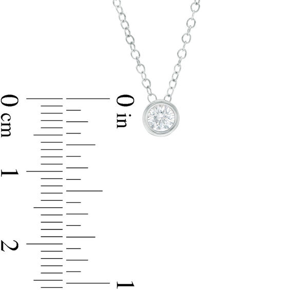 1/4 CT. Diamond Solitaire Pendant in 14K White Gold