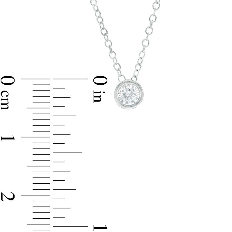 1/4 CT. Diamond Solitaire Pendant in 14K White Gold