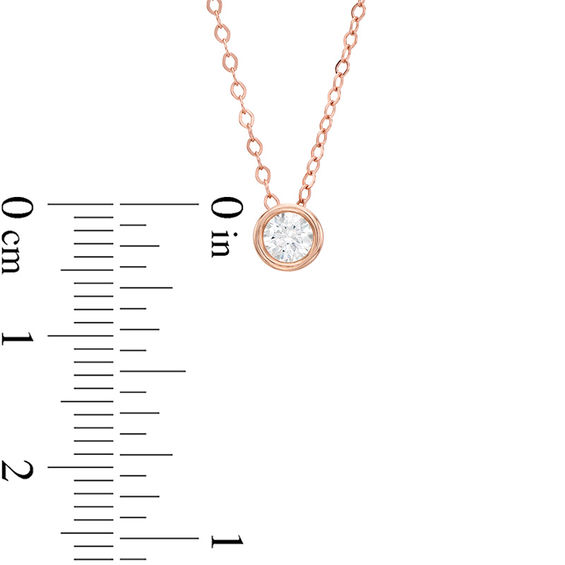 1/4 CT. Diamond Solitaire Pendant in 14K Rose Gold