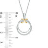 Thumbnail Image 2 of 1/8 CT. T.W. Diamond Infinity Knot Interlocking Circles Pendant in Sterling Silver and 10K Gold