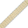 Thumbnail Image 1 of Made in Italy 12.0mm Diamond-Cut Link Chain Bracelet in 10K Two-Tone Gold - 8.5"
