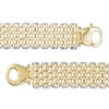 Thumbnail Image 2 of Made in Italy 12.0mm Diamond-Cut Link Chain Bracelet in 10K Two-Tone Gold - 8.5"