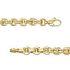 Thumbnail Image 1 of Made in Italy Men's 7.0mm Double Row Squared Link Chain Bracelet in 10K Gold - 8.5"