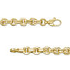 Thumbnail Image 2 of Made in Italy 7.0mm Double Row Squared Link Chain Bracelet in 10K Gold - 8.5"
