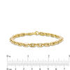 Thumbnail Image 2 of Made in Italy Men's 7.0mm Double Row Squared Link Chain Bracelet in 10K Gold - 8.5"