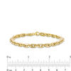 Thumbnail Image 3 of Made in Italy 7.0mm Double Row Squared Link Chain Bracelet in 10K Gold - 8.5"