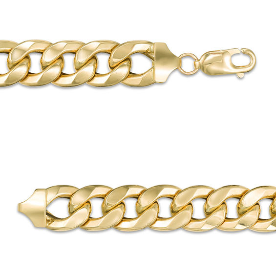 Made in Italy Men's ID Curb Chain Bracelet in 10K Gold - 8.5"